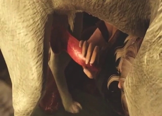 Deranged brunette slut who loves cartoon zoo sex