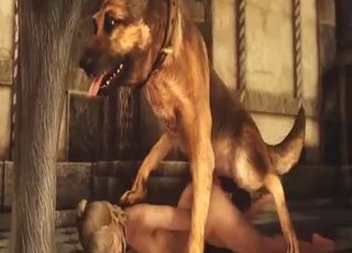 Zoo sex scene with a leggy brunette who cums