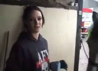 Bestiality porn with a brunette teen and horse