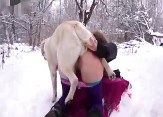 White doggy screwed her little pussy from behind